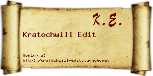 Kratochwill Edit névjegykártya